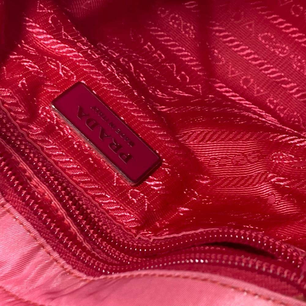 PRADA Shoulder Bag Bag Logo ribbon 2WAY bag Hand Bag Nylon pink