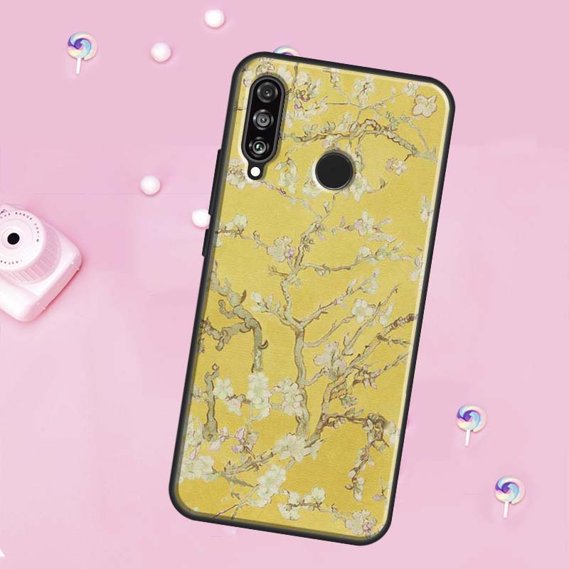 Blossoming Almond Tree For Huawei Nova 10 9 SE 3i 7i 8i 11i 12i Y73 Y90 Y70 Y72 Y61 Y91 P60 Pro P30 P40 Lite Case