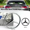 90мм АБС Хром Чорний Логотип Знак Mercedes Задня Зірка Для Mercedes Benz W203 W206 W212 X253 W167 W166 W247 C E GLA GLC GLE