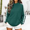 Women's Casual Relaxed Fit Long Sleeve Mock Neck Hoodie