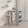 Vidaxl Bartisch mit Regalen, Sonoma Eiche Grau, 102X50X103,5 Cm