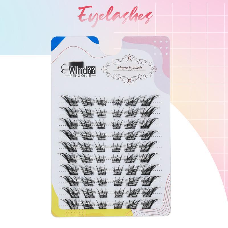 

Накладные ресницы Su Daji Cold Slanted Thick Natural - Дизайн с тонким основанием и сегментированной структурой, Большой объем