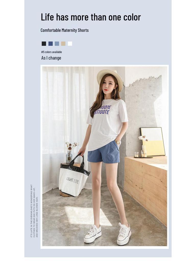 Cross-border Women's Summer Maternity Shorts - New Fashion Loose Fit Leggings