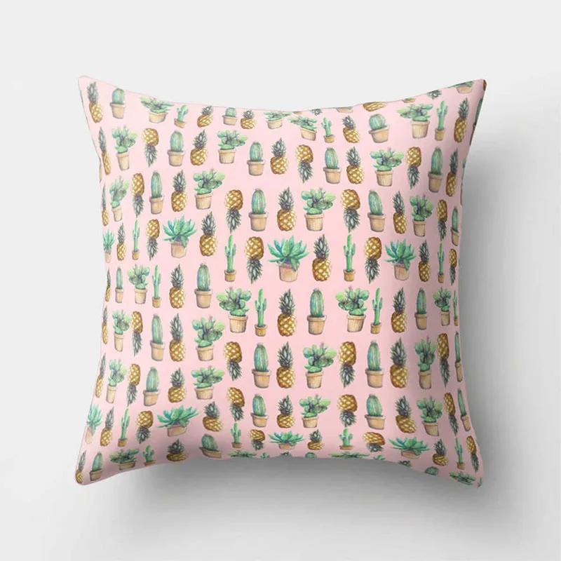 Cover Cushions 45*45cm Polyester Throw Pillow Case Yellow Pineapple Decorative Pillowcase Pillow Cover Kussensloop