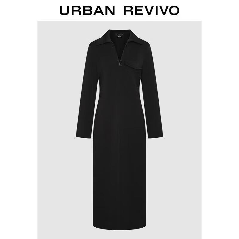 UR2026 Women's Autumn Long Sleeve Zipper Dress