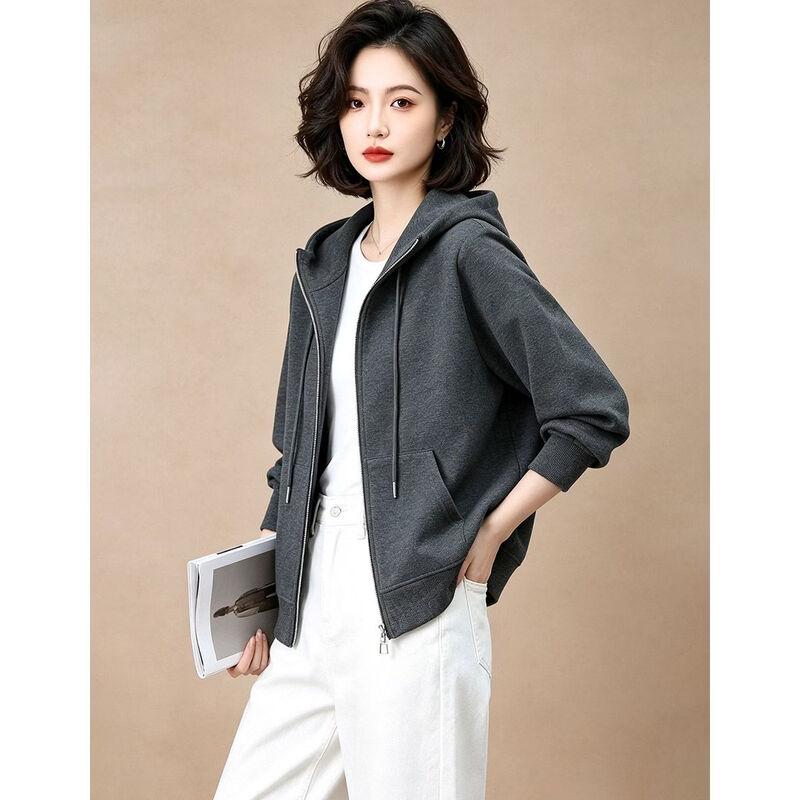 EST+II Korean-Style Casual Hooded Zipper Jacket