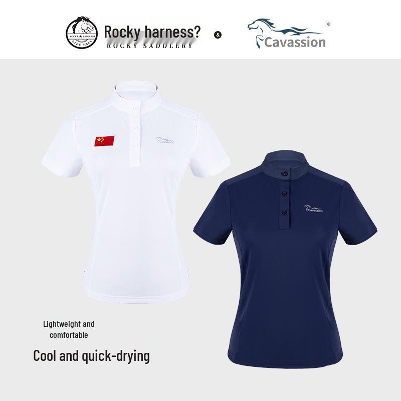 Breathable Quick-Dry Equestrian Competition Short Sleeve T-Shirt