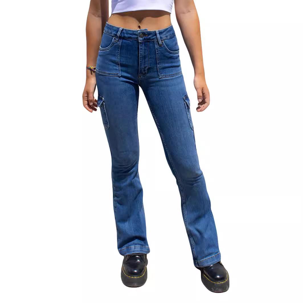 

Women s Multi-Pocket Stretch Jeans - European & American Style Small