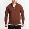 Autumn and Winter new men's clothing fleece sweater stand-up collar half zipper long sleeve trendy versatile men's top