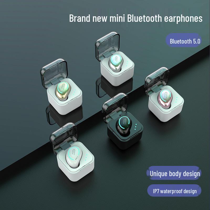 B8 Mini Invisible TWS Noise-Cancelling Bluetooth Earbuds with Charging Case
