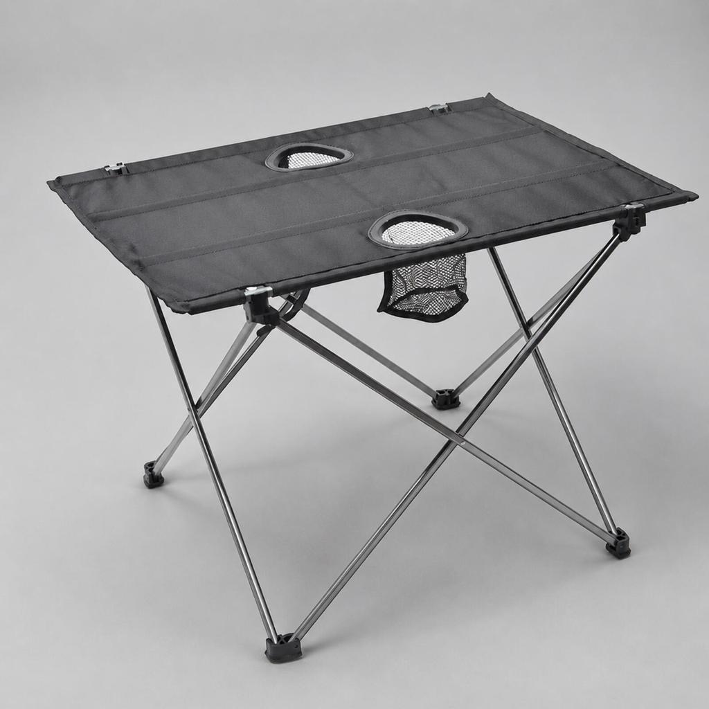 Small Folding Outdoor Table Quick Setup cloth Top with Storage Convenient Packing