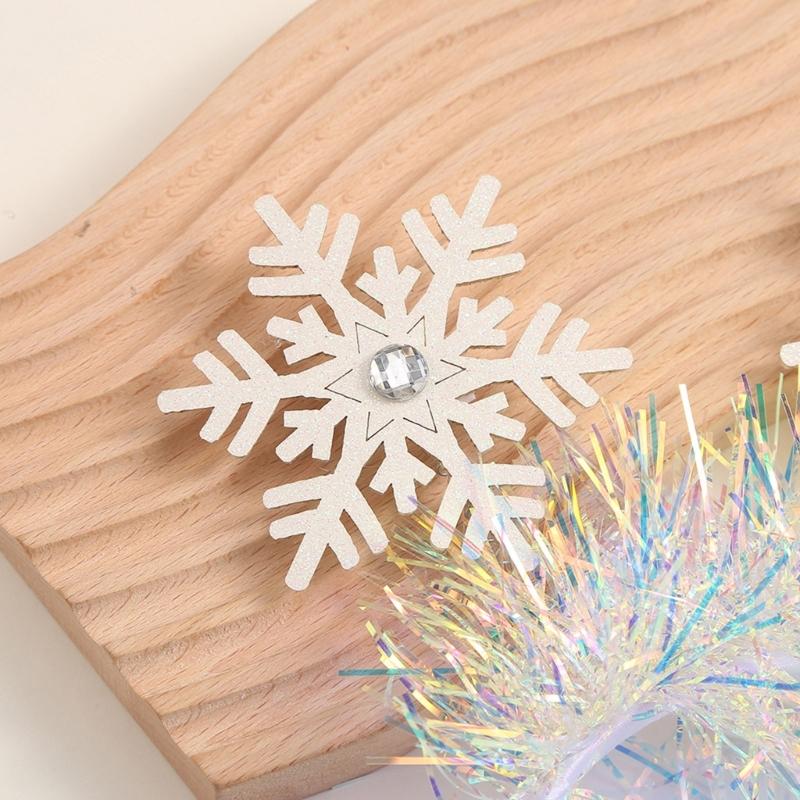 Fascia da Capo Nevicata di Natale per Donna, Carini Ornamento per Capelli Brillante per Ragazze per Diretta