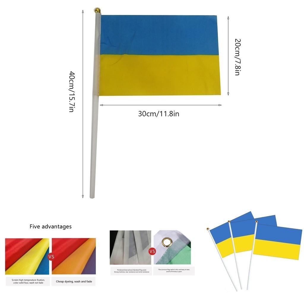 Giant 5ft X 3ft Ukrainian Flag Quality Materials Superior Stitching Uv-resistant Garden Decoration