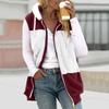 Felpe con cappuccio larghe con cuciture alla moda da donna, senza maniche, in peluche, con cerniera