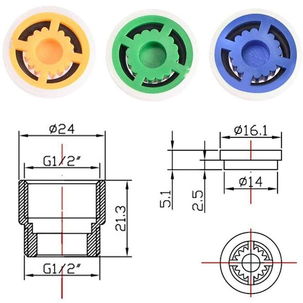 4 Shower Accessories 9 L/min Chrome Brass Hose Restrictor