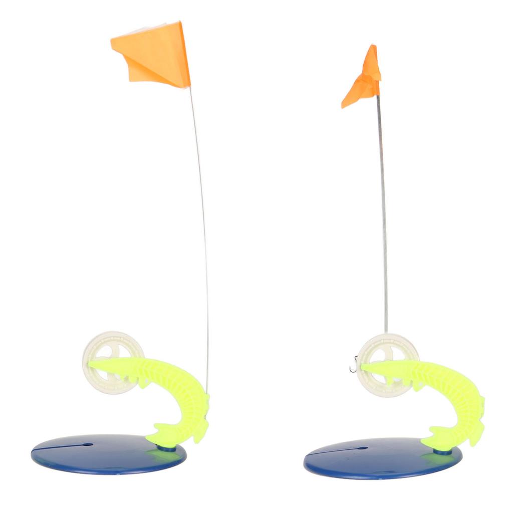 Conjunto de 6 Bandeiras para Pesca no Gelo Bandeira de Pesca Portátil Suprimentos para Pesca de Inverno ao Ar Livre com Anzóis Linhas