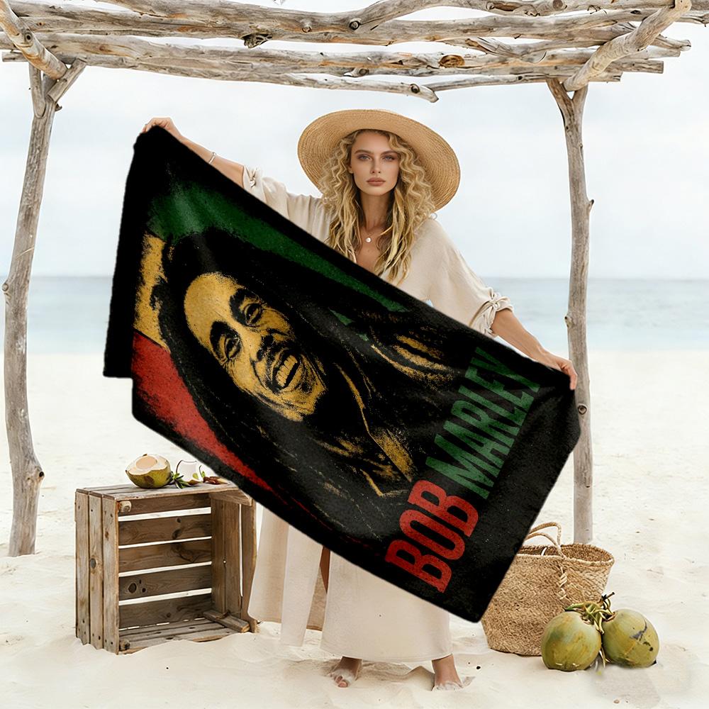 Bob Marley Beach Towel Super Soft Absorbent Comfortable Lightweight Perfect for Traveling Yoga Camping and Swimming