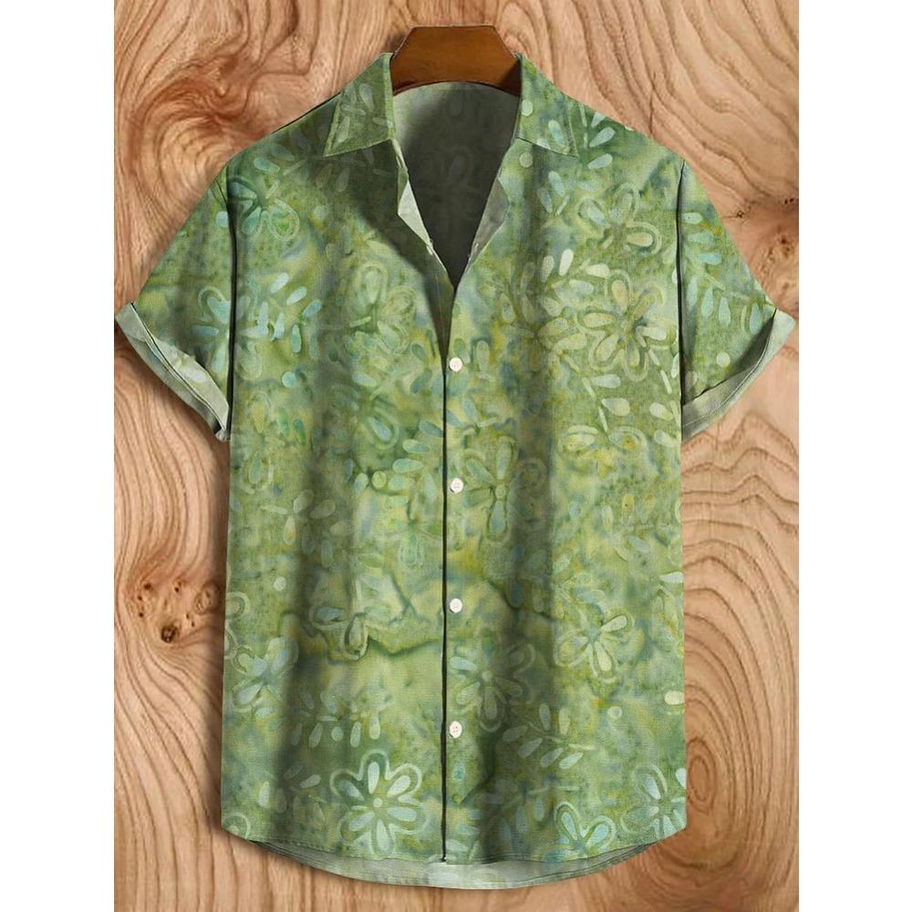 Men's Beautiful Graphics Shirts Short Sleeve Button Down Lapel Shirts For Summer Oversized Tops Vacation Casual Hawaiian Shirts