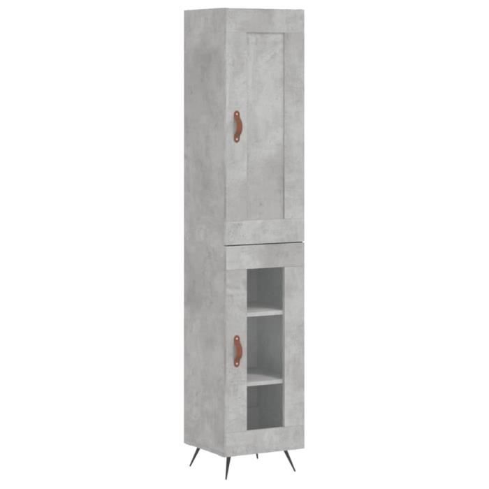 VidaXL Highboard Concrete Grey 34.5x34x180 Cm Engineered Wood 3200365