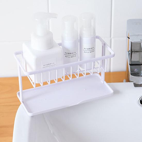 Double-layer Home Brush Kitchen Sponge Bottle Rack Draining Storage Holder Shelf