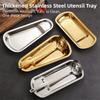 Irregular Outline Condiment Serving Tray Mirror Polished Metal Storage Tray  Kitchen Use