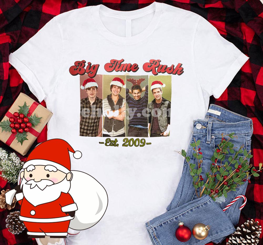 Big time rush Christmas ugly sweater ugly  S234XL Cotton White Shirt FN187 Unisex T-Shirt XXL