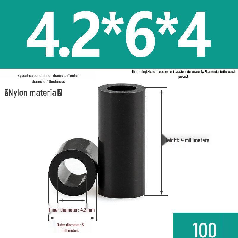 Nylon Wear-Resistant Hollow Cylindrical Spacer Sleeve and Bearing Bushing