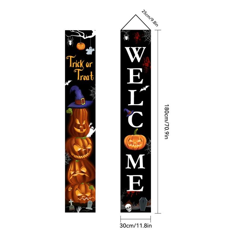 Halloween Party Promotion New Decorations Wall Mounted Custom Doors Banners Couplets Courtyard Stores Halloween Decorations
