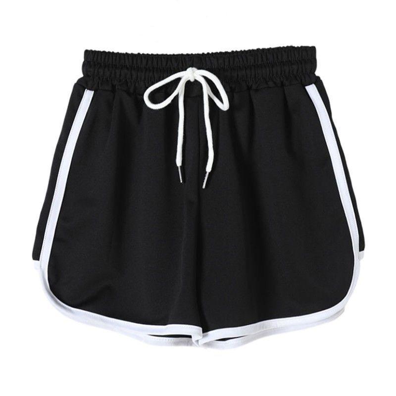 

Three-point shorts trendy fashion wear daily simple style Korean version new yoga shorts casual pants new fashion M чёрный