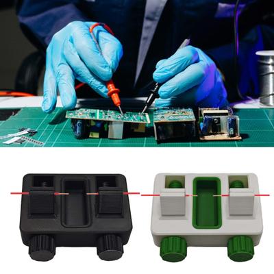 Uchwyt do spawania drutu elektrycznego Kątownik żaroodporny z regulowanymi szynami pozycjonującymi Obsługa bez użycia rąk Kompaktowa konstrukcja Bezpieczny przyrząd do spawania drutu
