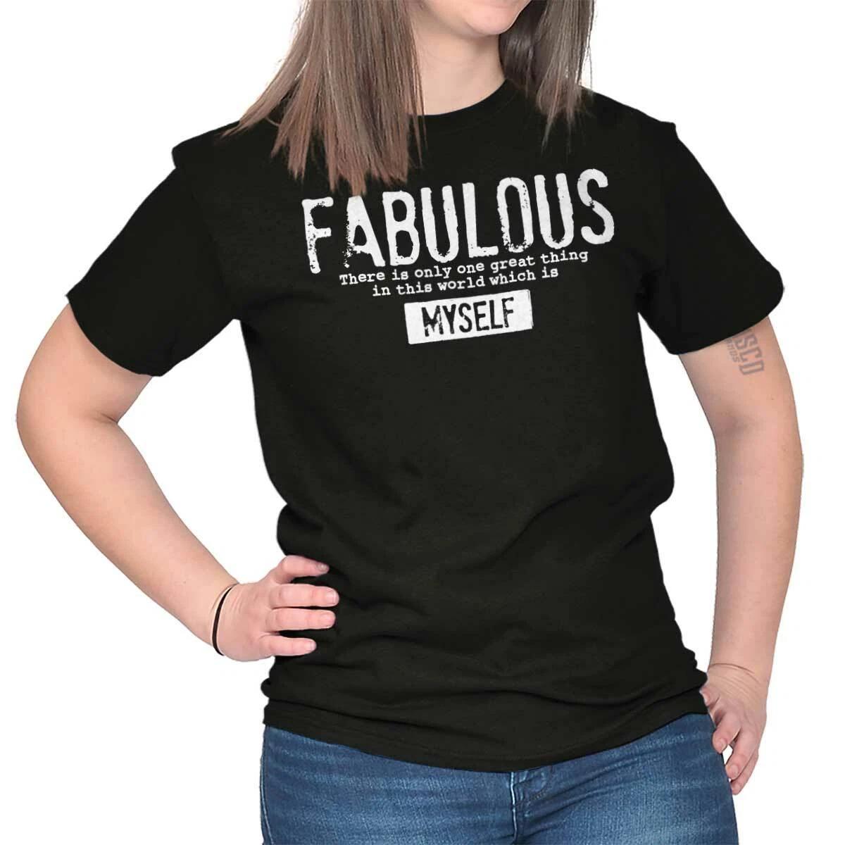 Fabulous Funny Ego Confident Attitude Gift Womens Graphic Crewneck T Shirt Tee XL