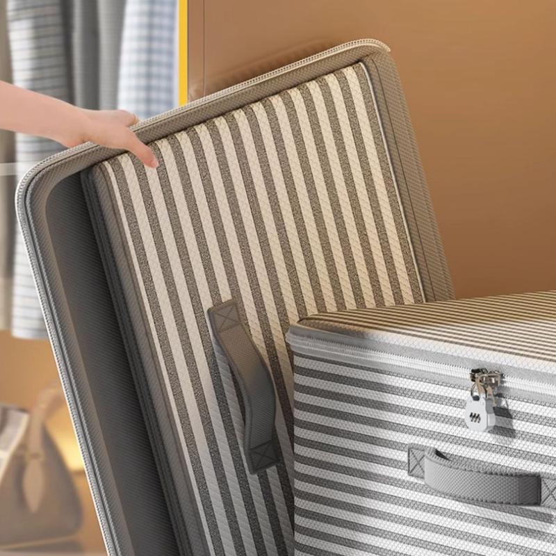 Lockable Storage Box Dustproof Organizers Non-Woven Wardrobe Space Saving Bag House-Moving Bedding Box Travel Storage