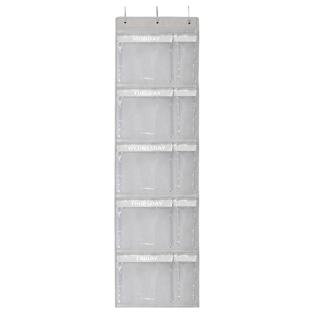 Weekly Kids Clothes Organizer Day of Week Kids Clothes Organizer with Labels for Monday to Friday Hanging Closet Shelves 3180₽