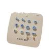 2024 New Blue Tone Silver Stud Earrings for Women