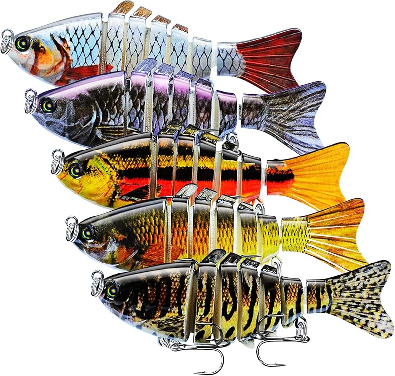 10cm16.5gMulti-Joint Slow Sinking Lure Set Bionic Bait Universal for Freshwater and Saltwater Bass Trout Crappie Special