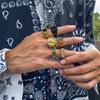 6Pcs Punk Silver Gold Color Chain Rings for Men Hip Hop Vintage Geometric Set Unisex Couple Emo Trend Jewelry Ring