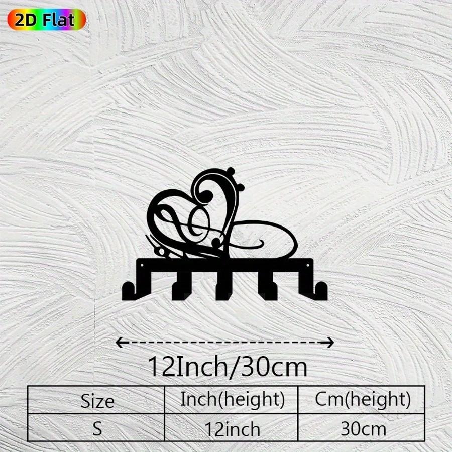 Wall Mounted Wrought Iron Key Holder 5 Hooks Farmhouse Entryway Decor