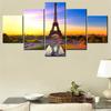 5 Pieces Eiffel Tower Canvas Art In Modern Interior Space Home Decor HD Poster Painting Living Room Picture Prnting Mural Arts