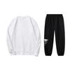 Li Ning Logo Round Neck Drop Shoulder Loose Long Sleeve Elastic Waist Long Pants Casual Sports Suit Unisex Suit AWDUH57-2+AKLU921-1