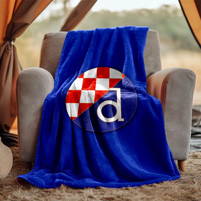 Dinamo Zagreb Flannel Blanket Soft Warm All-Season Throw, Design for Camping, Car Travel, Hiking Sofa, Bed, Office Perfect Gift for Parties
