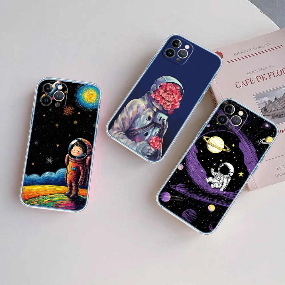 FM6 Astronaut Space Moon Phone Case for LG K22 K30 K40 K40S K41 K42 K50 K50S K51 K51S K52 K61 K62 K71 K92 Q60 Q61 V40 V50 V60