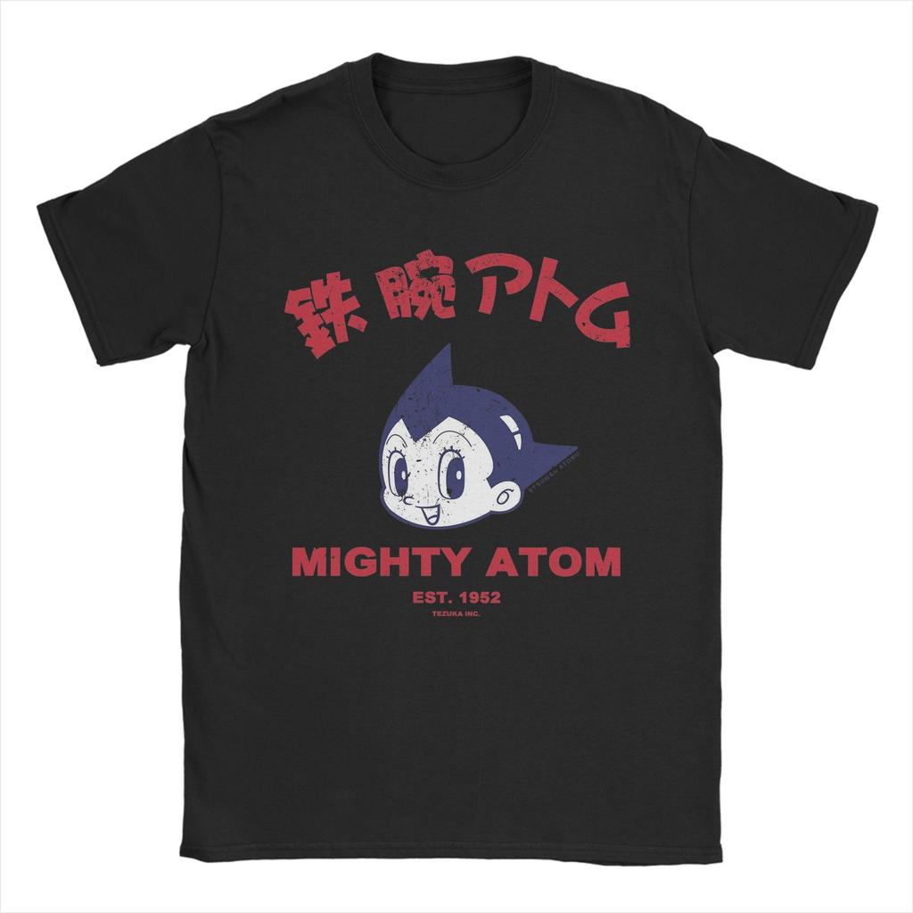 Mens Mighty Atom Astro Boy Est 1952 Vintage Style T Shirts Pure Cotton Tops Novelty Short Sleeve O Neck Tees 4XL 5XL TShirts