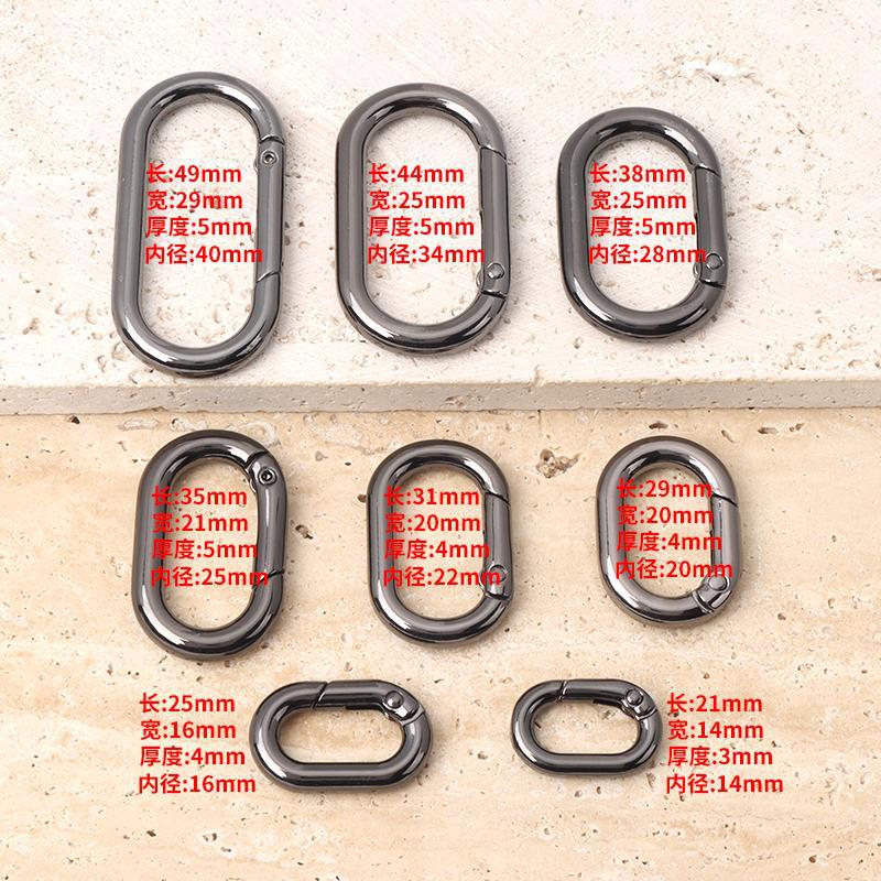 5 st Hårdvarupåsar Kläder Handväskor Dan-formad Spännväska Kläder Metalltillbehör Oval Ringbuckla Äggspänne U-formad Knapp