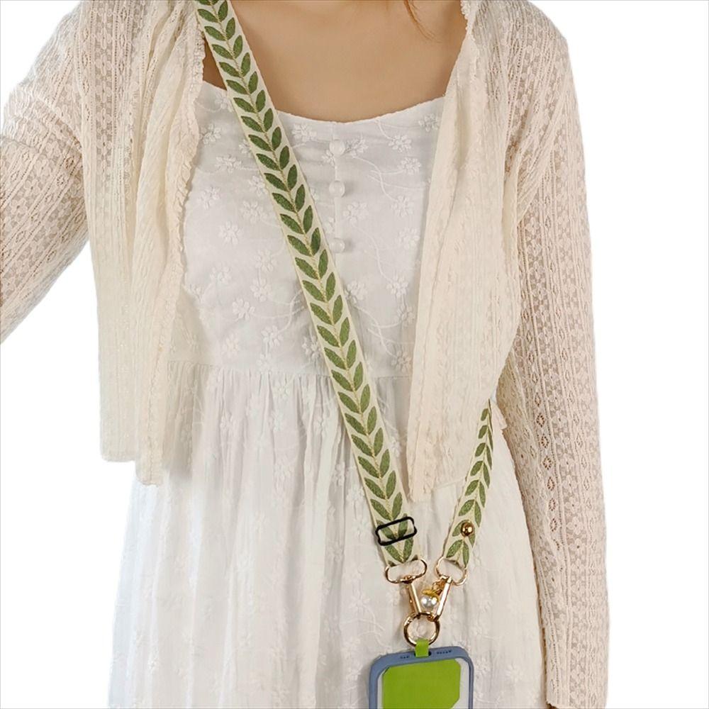 Adjustable Phone Antilost Lanyard Pearl Pendant Cell Phone Lanyard  Phone Accessories