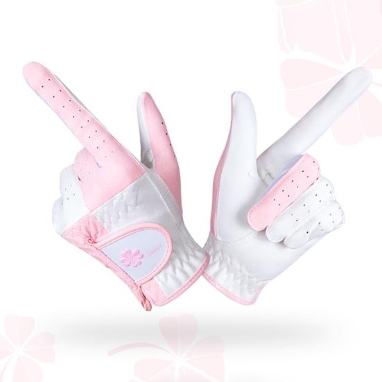 1 para rękawic golfowych z taśmą mocującą Odporne na zużycie antypoślizgowe, oddychające, elastyczne rękawice odprowadzające wilgoć Artykuły sportowe