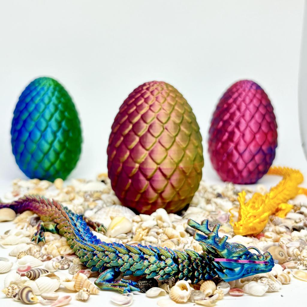 3d Printed Dragon,Chinese New Year Gift,Dragon Eggs with Dragon Inside,Dragon Decompress Adult Toy,Mystery Dragon Egg,Novelty Flying Dragon Gift