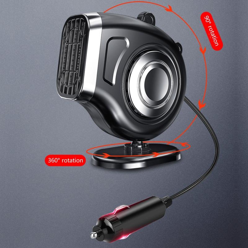 Portable Car Heater Fan Anti-Fog 12V 150W Fan Windshield Defroster Auto Warmer Air Blower Vehicle Demister Heating Dryer