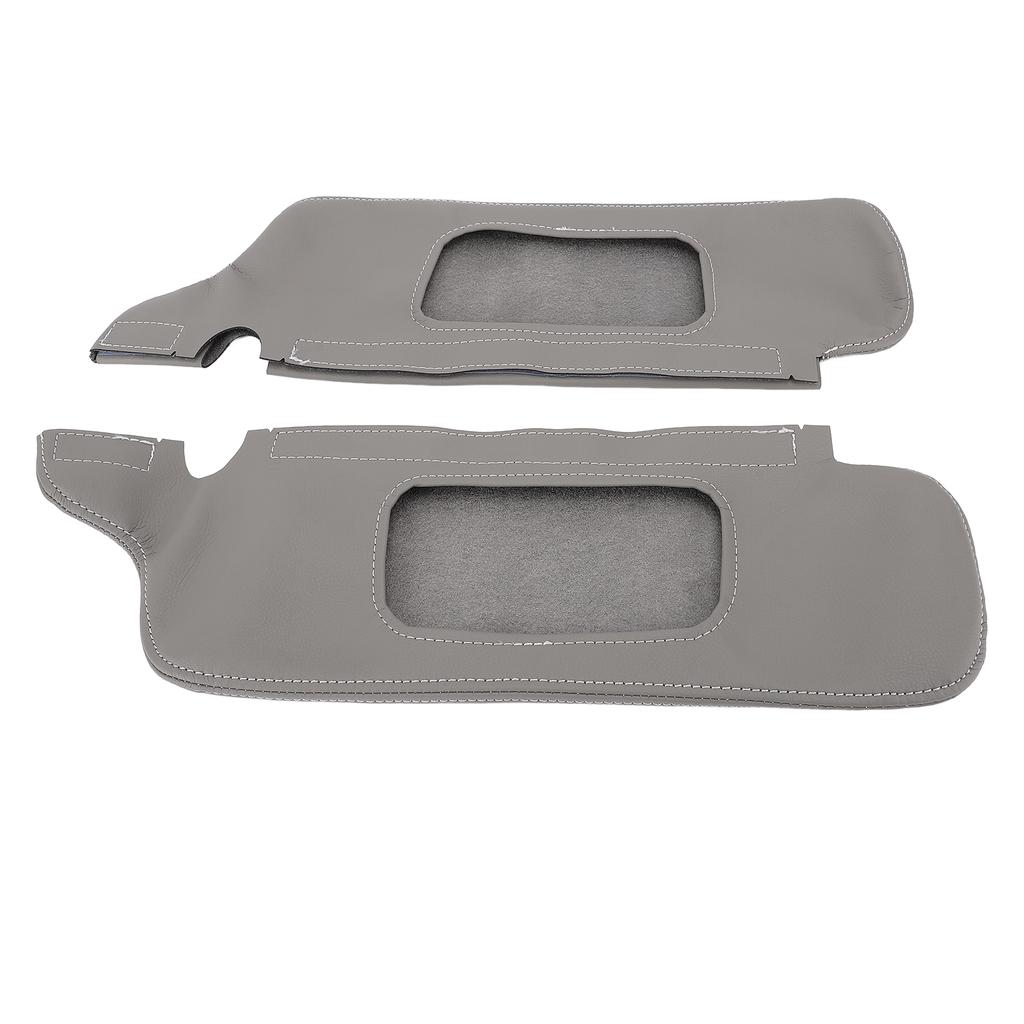 2Pcs Sun Visor Protector Cover PU Leather Stylish Look Scratch Resistant Sun Visor Replacement