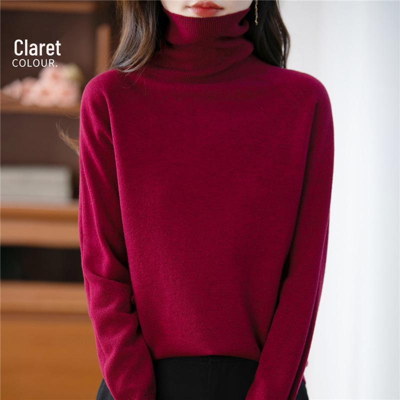 Women's Velvet Long Sleeve Knitwear: Versatile Plus Size High Neck Lapel Sweater for Autumn & Winter
