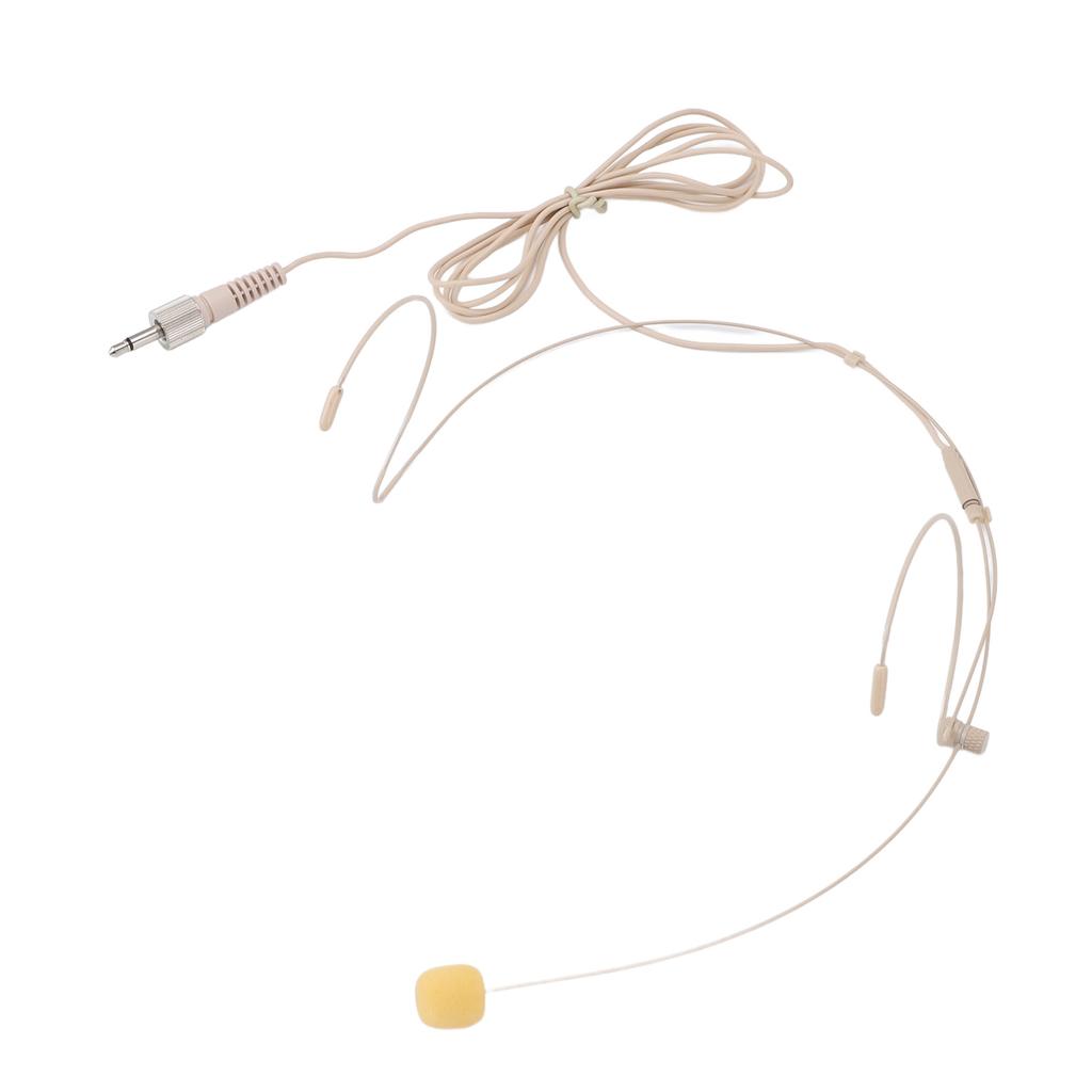 Headset Microphone Clear Sound Lightweight Portable Versatile Double Over Ear Earset Headworn Mic with 3.5mm Plug for